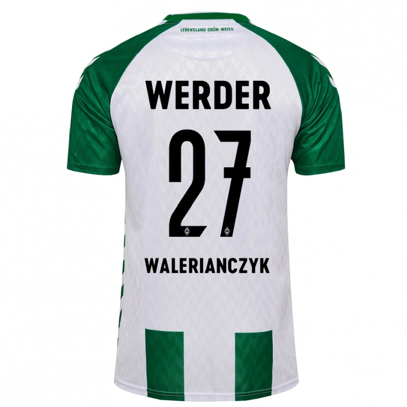 Danxen Homem Camisola Dennis Walerianczyk #27 Verde Branco Principal 2026/27 Camisa Brasil