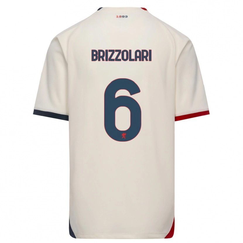 Danxen Homem Camisola Mattia Brizzolari #6 Branco Off-Red Alternativa 2026/27 Camisa Brasil