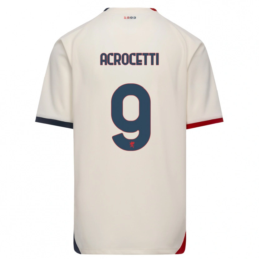 Danxen Homem Camisola Edoardo Acrocetti #9 Branco Off-Red Alternativa 2026/27 Camisa Brasil