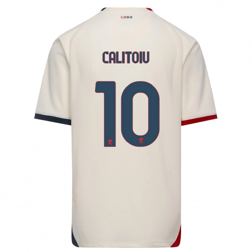 Danxen Homem Camisola Mihai Calițoiu #10 Branco Off-Red Alternativa 2026/27 Camisa Brasil