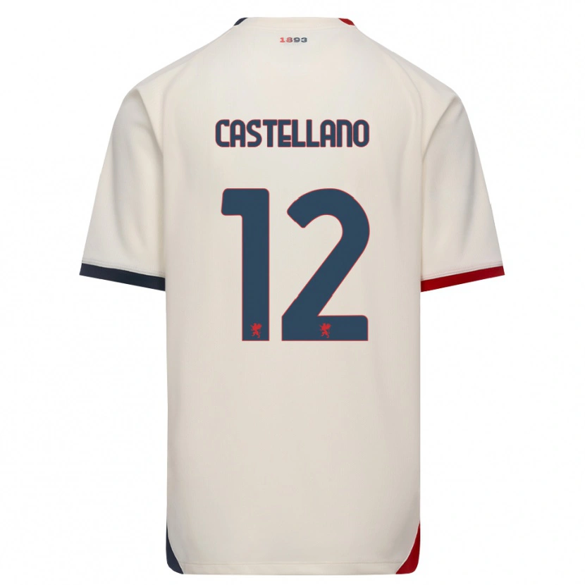 Danxen Homem Camisola Cristiano Castellano #12 Branco Off-Red Alternativa 2026/27 Camisa Brasil