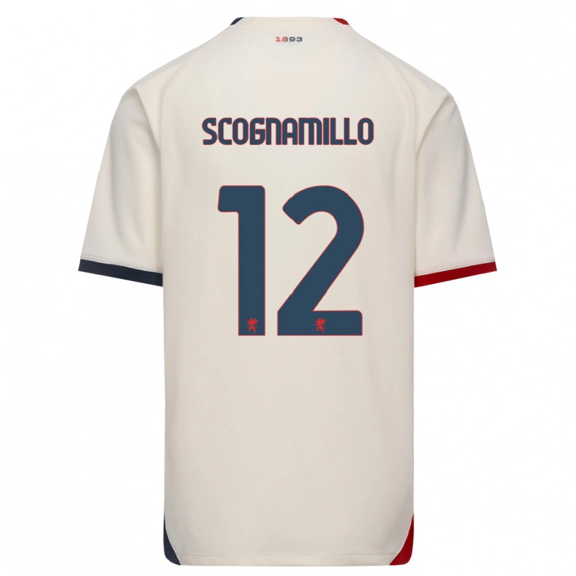 Danxen Homem Camisola Andrea Scognamillo #12 Branco Off-Red Alternativa 2026/27 Camisa Brasil