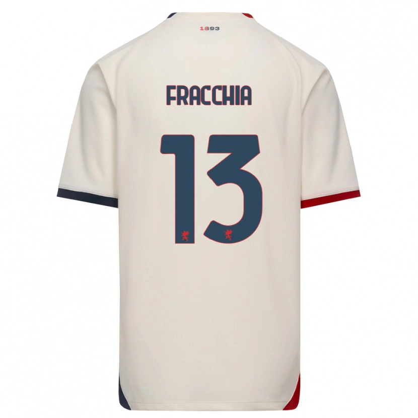 Danxen Homem Camisola Jacopo Fracchia #13 Branco Off-Red Alternativa 2026/27 Camisa Brasil