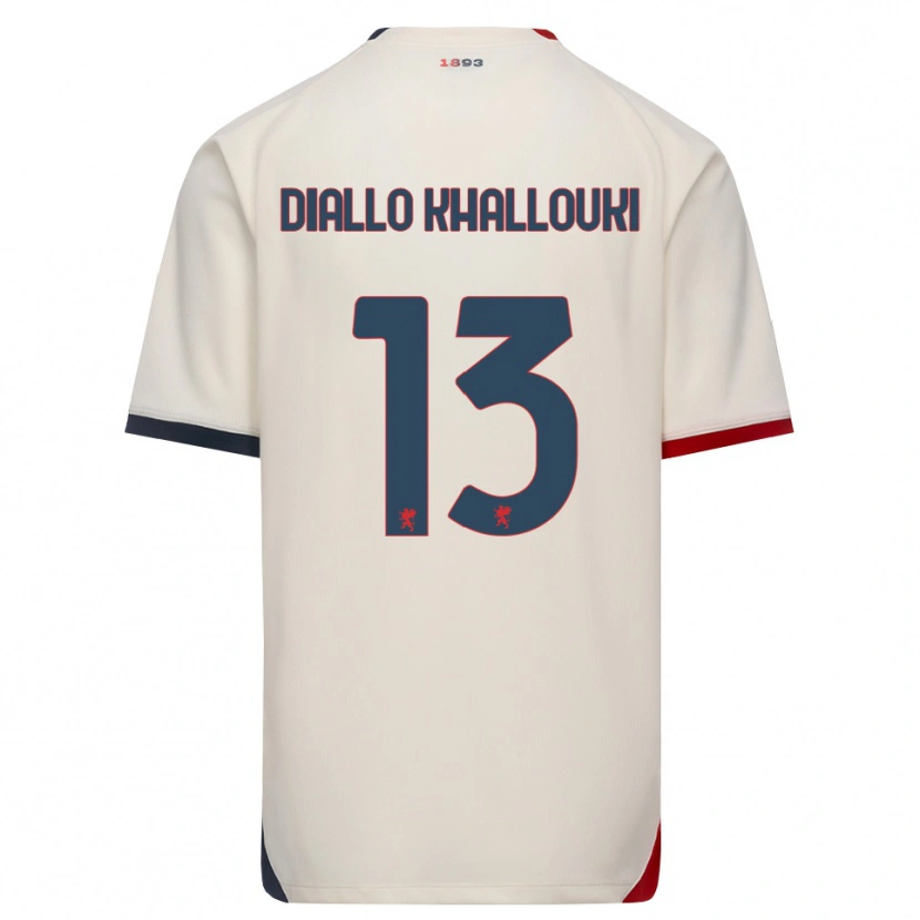 Danxen Homem Camisola Siaka Diallo Khallouki #13 Branco Off-Red Alternativa 2026/27 Camisa Brasil