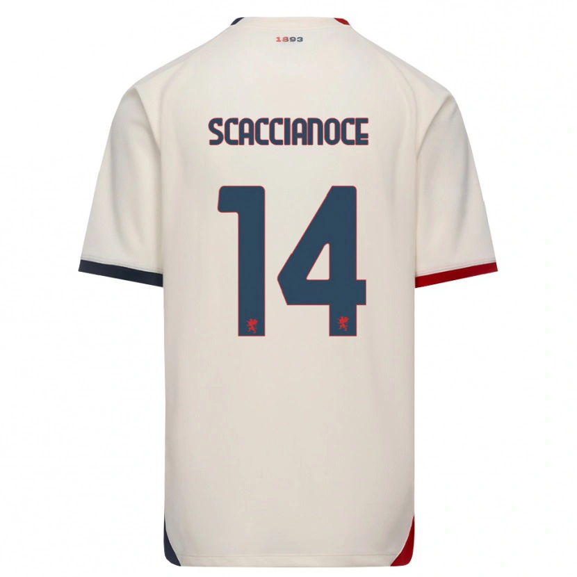 Danxen Homem Camisola Francesco Scaccianoce #14 Branco Off-Red Alternativa 2026/27 Camisa Brasil