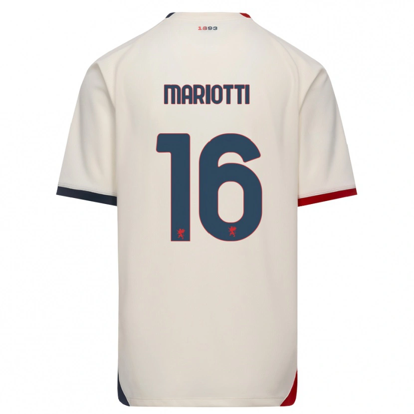 Danxen Homem Camisola Andrea Mariotti #16 Branco Off-Red Alternativa 2026/27 Camisa Brasil