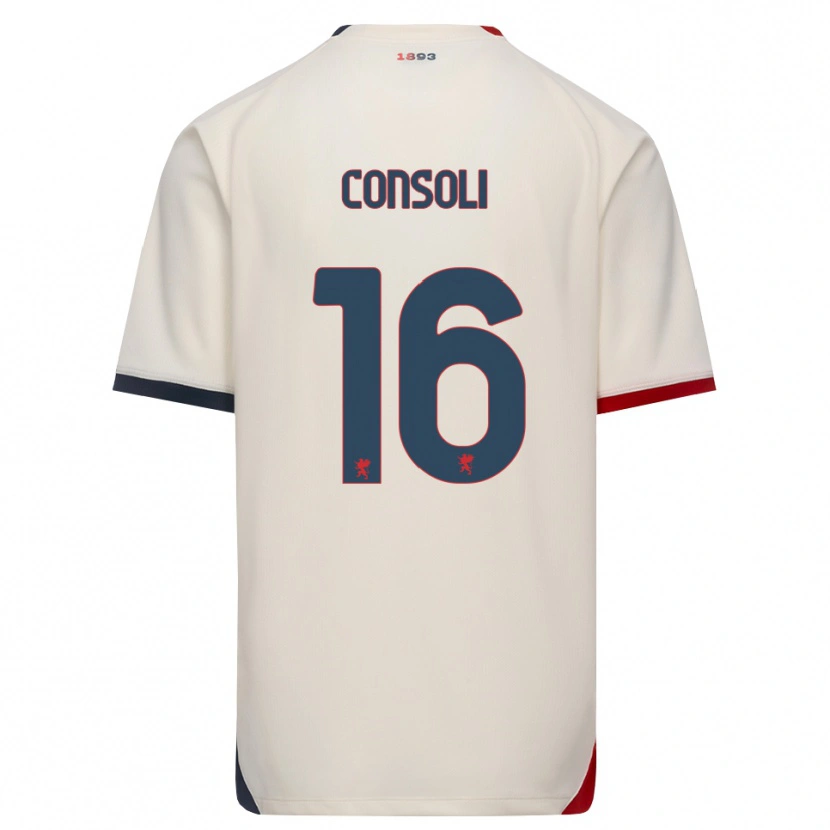 Danxen Homem Camisola Alessandro Consoli #16 Branco Off-Red Alternativa 2026/27 Camisa Brasil