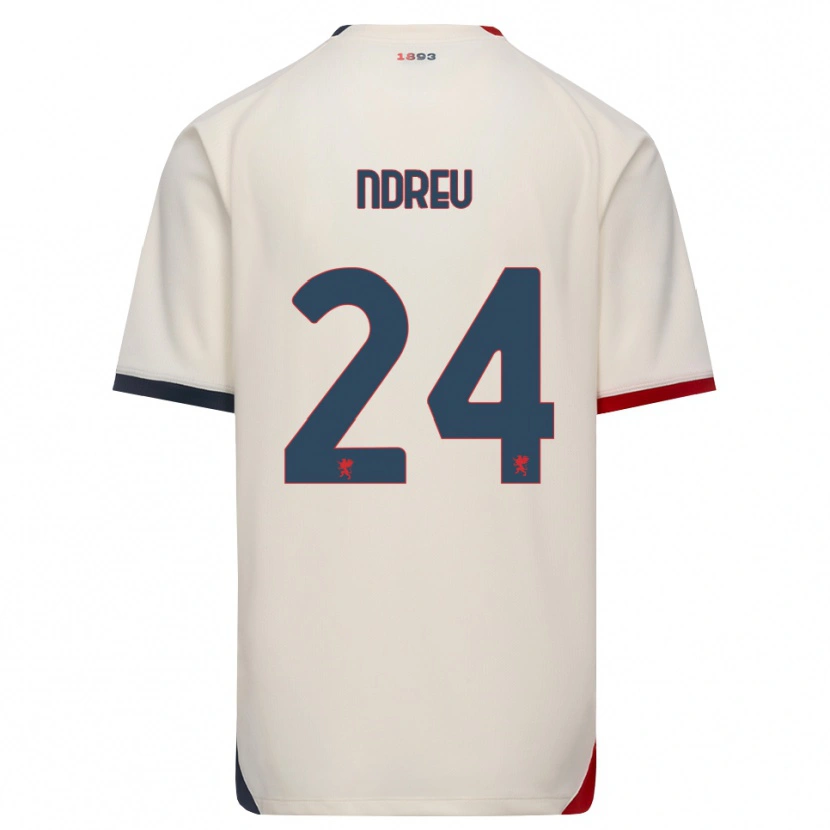 Danxen Homem Camisola Rikardo Ndreu #24 Branco Off-Red Alternativa 2026/27 Camisa Brasil