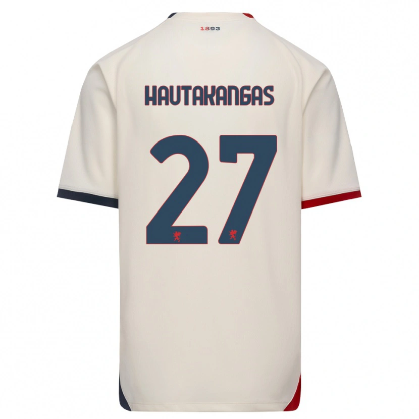 Danxen Homem Camisola Pietu Hautakangas #27 Branco Off-Red Alternativa 2026/27 Camisa Brasil