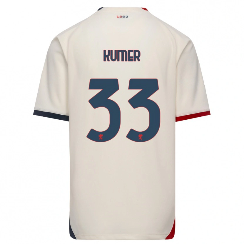 Danxen Homem Camisola Alin Kumer Celik #33 Branco Off-Red Alternativa 2026/27 Camisa Brasil
