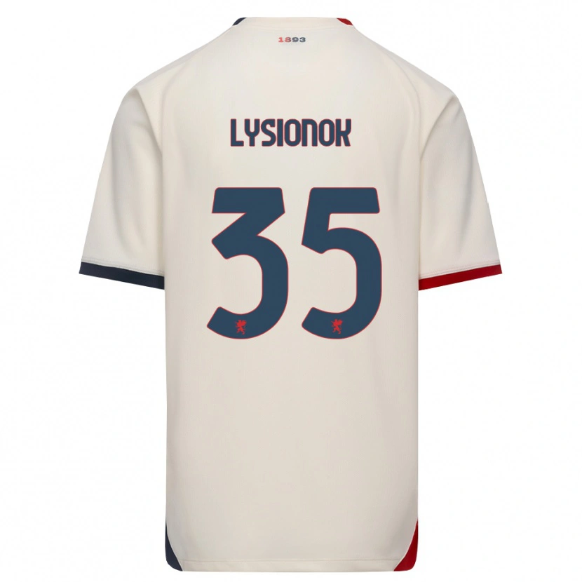 Danxen Homem Camisola Ernestas Lysionok #35 Branco Off-Red Alternativa 2026/27 Camisa Brasil