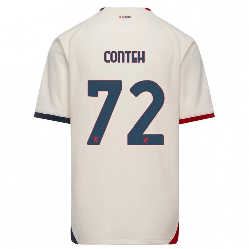 Danxen Homem Camisola Seediya Conteh #72 Branco Off-Red Alternativa 2026/27 Camisa Brasil