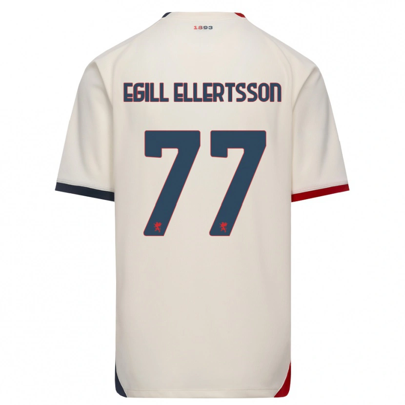 Danxen Homem Camisola Mikael Egill Ellertsson #77 Branco Off-Red Alternativa 2026/27 Camisa Brasil