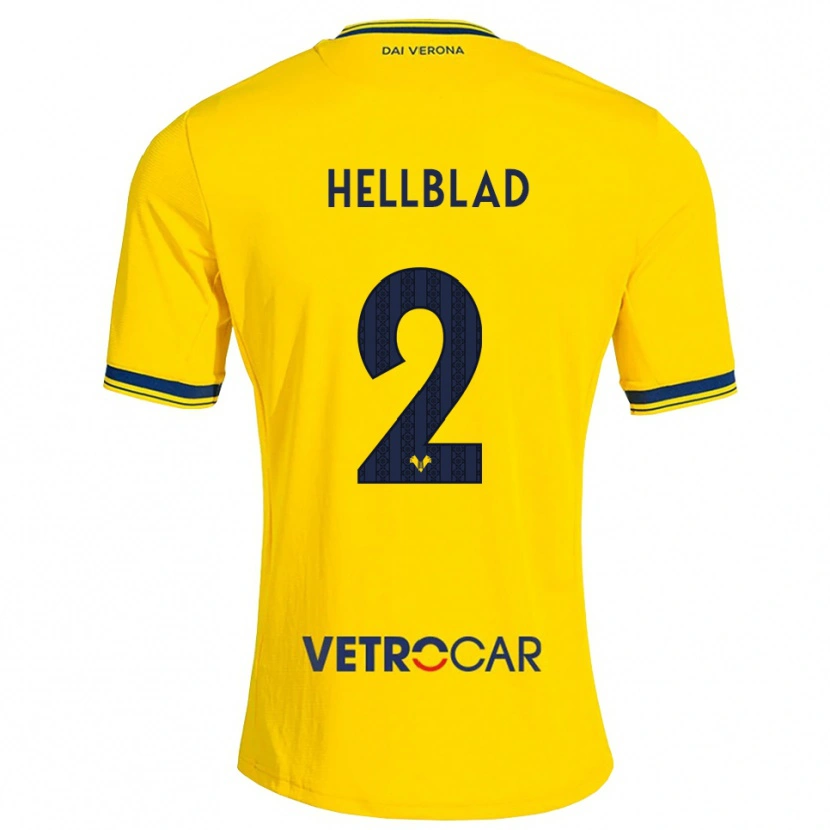 Danxen Homem Camisola Loke Hellblad #2 Amarelo Vermelho Alternativa 2026/27 Camisa Brasil