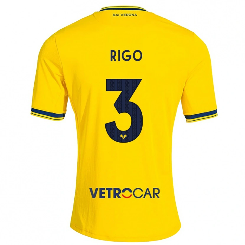 Danxen Homem Camisola Mattia Rigo #3 Amarelo Vermelho Alternativa 2026/27 Camisa Brasil