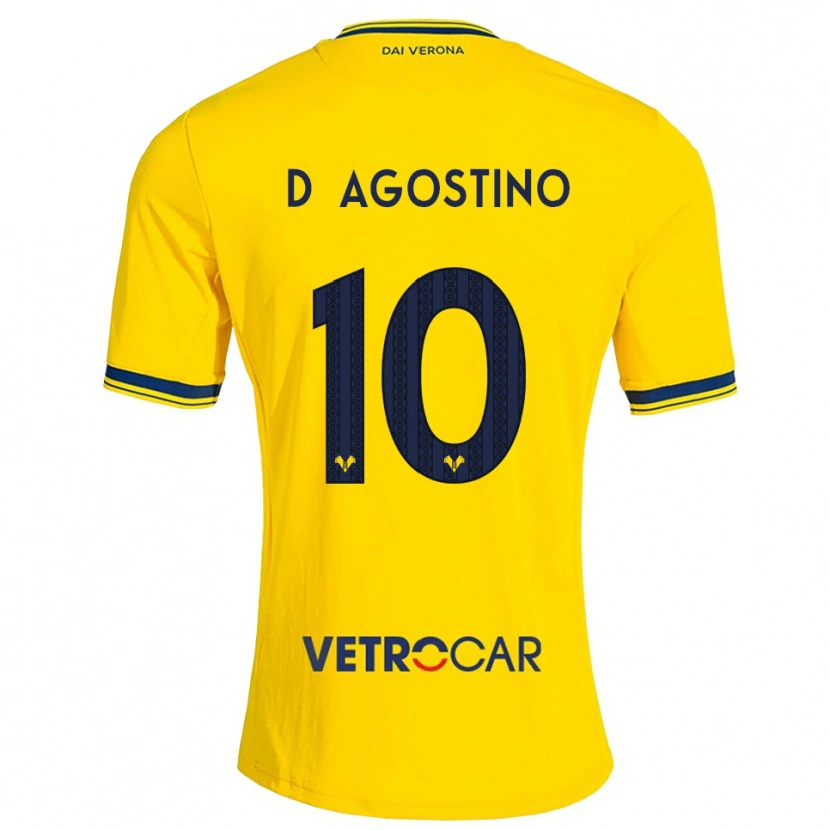 Danxen Homem Camisola Samuele D'agostino #10 Amarelo Vermelho Alternativa 2026/27 Camisa Brasil
