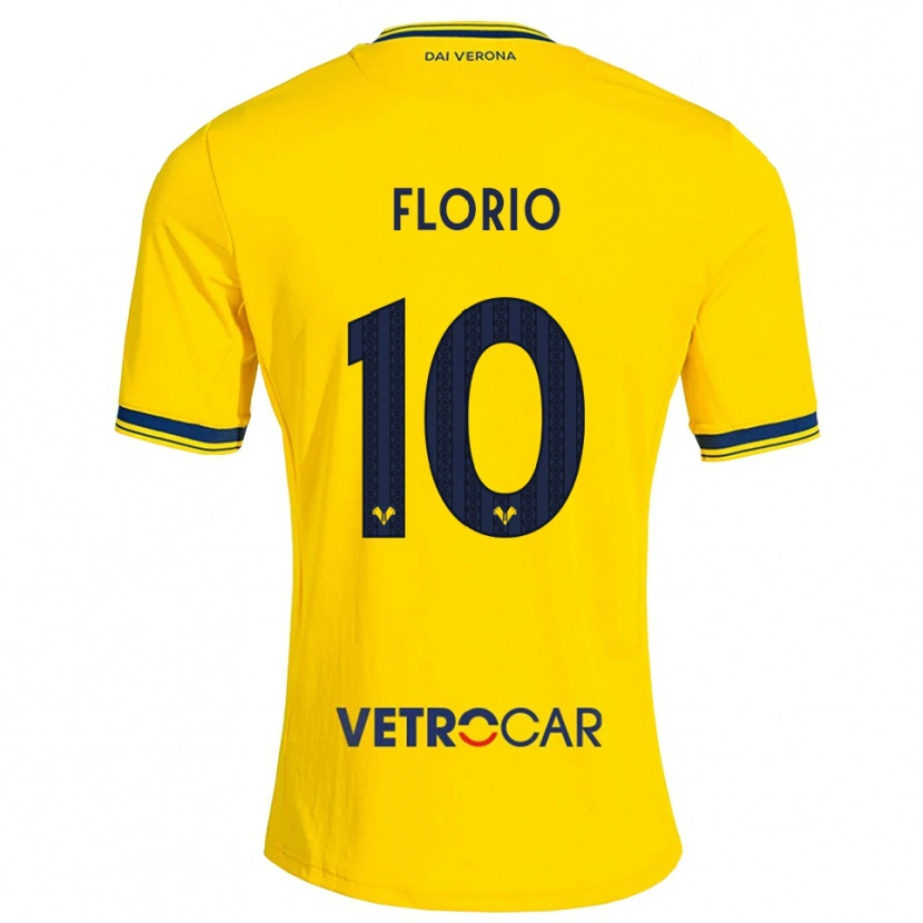 Danxen Homem Camisola Mattia Florio #10 Amarelo Vermelho Alternativa 2026/27 Camisa Brasil