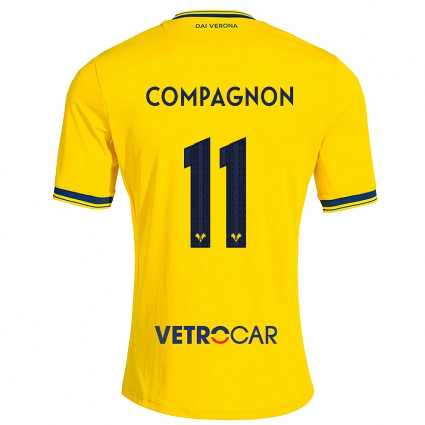 Danxen Homem Camisola Mattia Compagnon #11 Amarelo Vermelho Alternativa 2026/27 Camisa Brasil