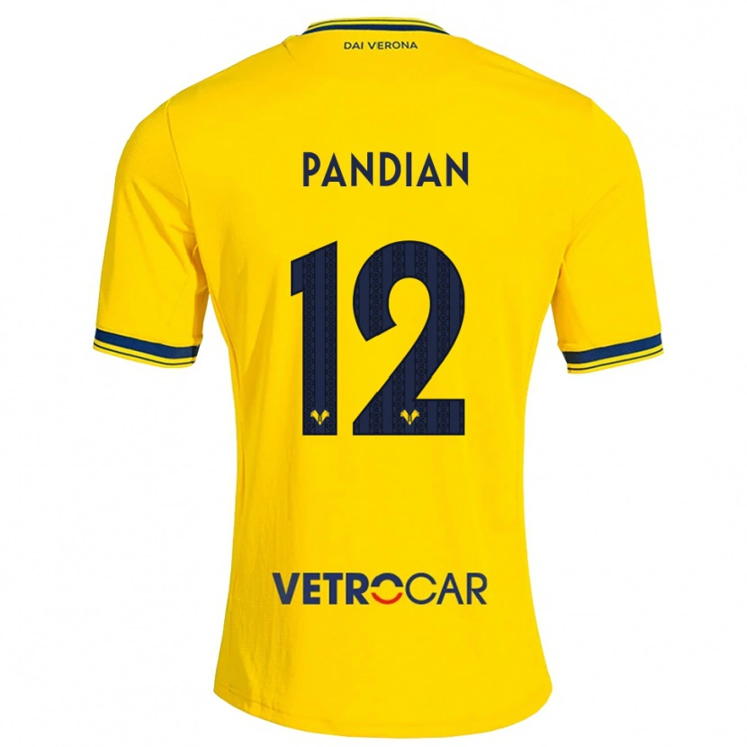 Danxen Homem Camisola Alessandro Pandian #12 Amarelo Vermelho Alternativa 2026/27 Camisa Brasil
