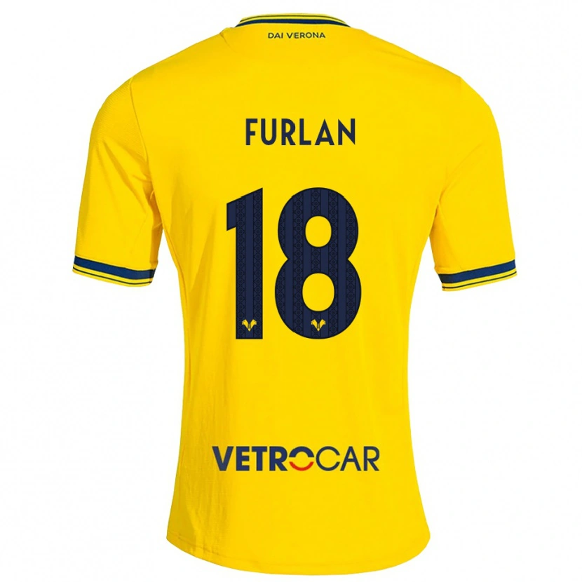 Danxen Homem Camisola David Furlan #18 Amarelo Vermelho Alternativa 2026/27 Camisa Brasil