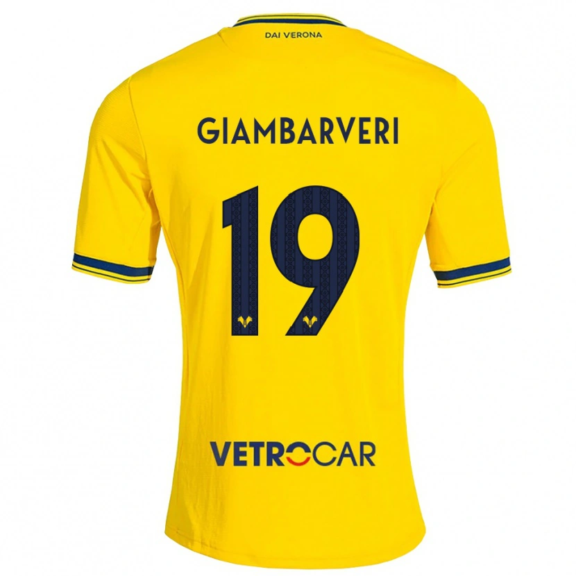 Danxen Homem Camisola Mattia Giambarveri #19 Amarelo Vermelho Alternativa 2026/27 Camisa Brasil