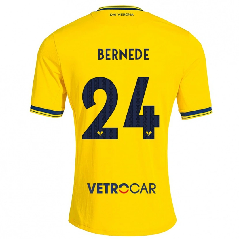 Danxen Homem Camisola Antoine Bernede #24 Amarelo Vermelho Alternativa 2026/27 Camisa Brasil
