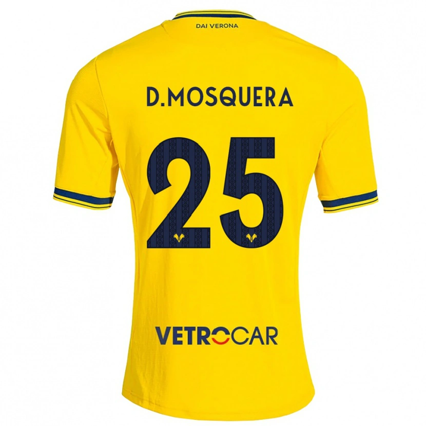 Danxen Homem Camisola Daniel Mosquera #25 Amarelo Vermelho Alternativa 2026/27 Camisa Brasil