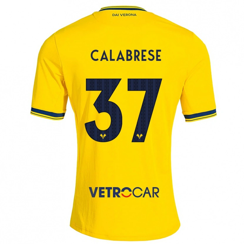 Danxen Homem Camisola Nicolò Calabrese #37 Amarelo Vermelho Alternativa 2026/27 Camisa Brasil