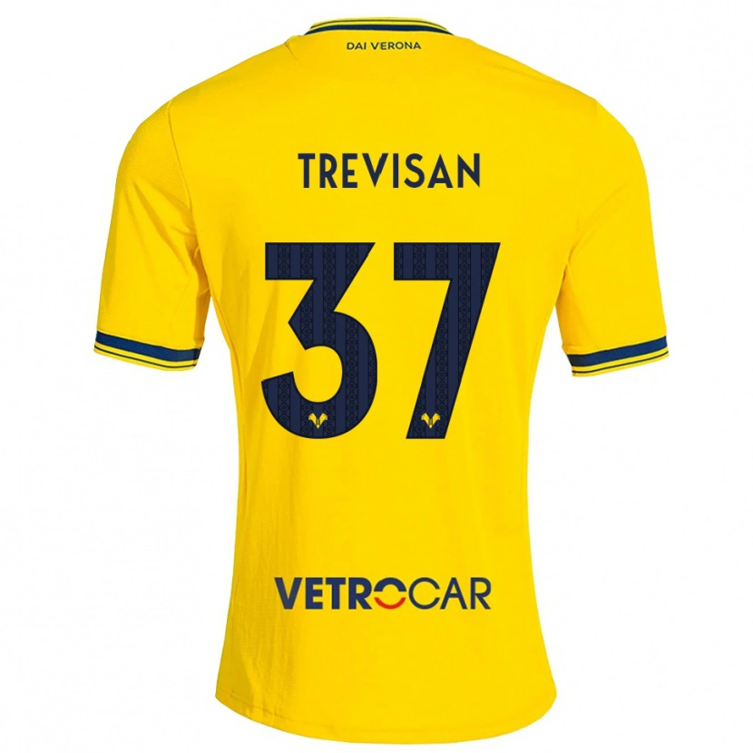 Danxen Homem Camisola Michael Trevisan #37 Amarelo Vermelho Alternativa 2026/27 Camisa Brasil