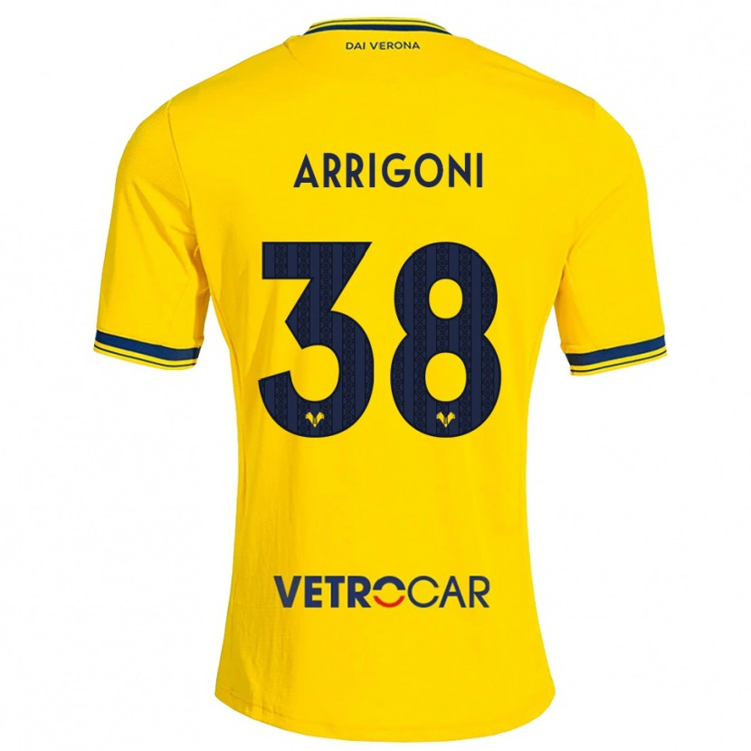 Danxen Homem Camisola Arrigoni #38 Amarelo Vermelho Alternativa 2026/27 Camisa Brasil
