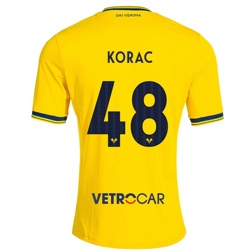 Danxen Homem Camisola Seid Korac #48 Amarelo Vermelho Alternativa 2026/27 Camisa Brasil