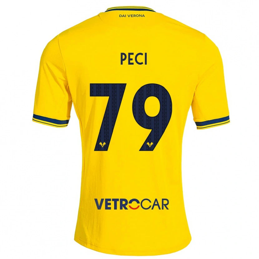 Danxen Homem Camisola Jurgen Peci #79 Amarelo Vermelho Alternativa 2026/27 Camisa Brasil