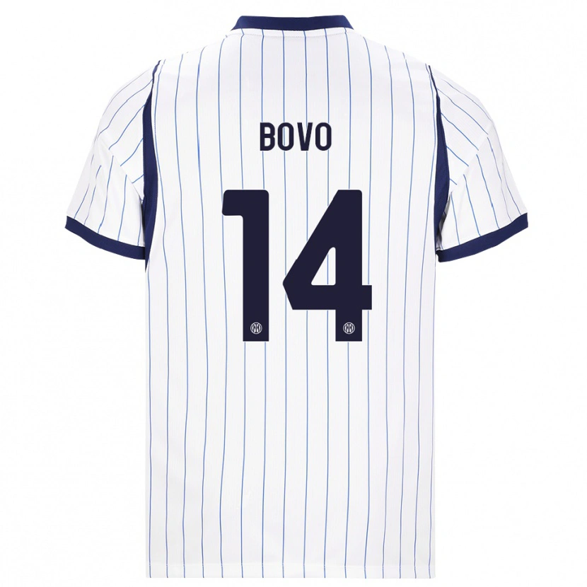 Danxen Homem Camisola Leonardo Bovo #14 Branco Azul Marinho Alternativa 2026/27 Camisa Brasil