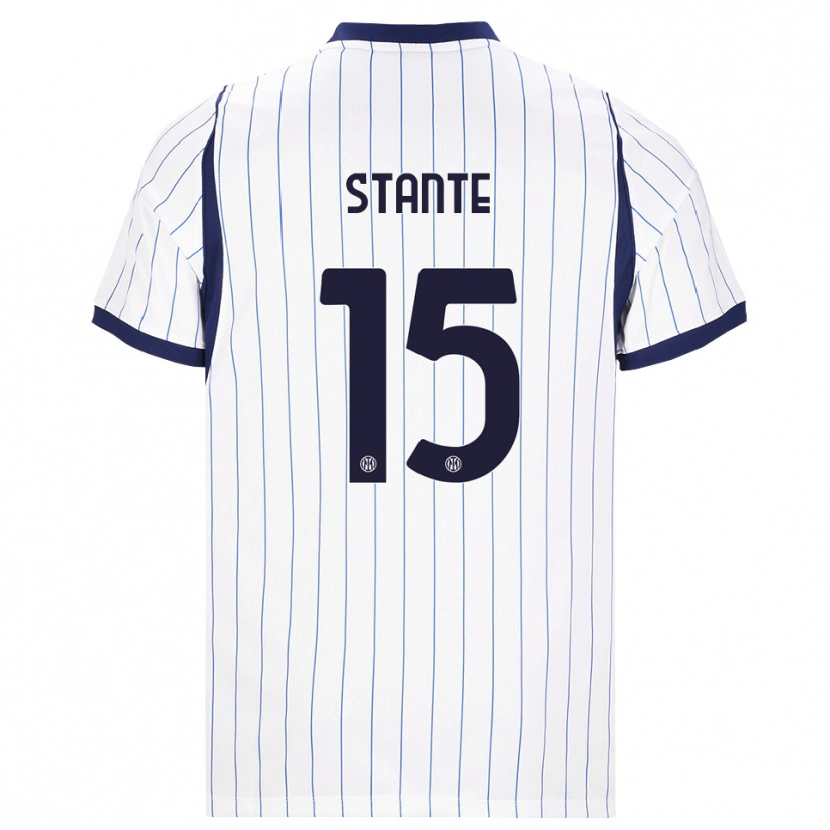 Danxen Homem Camisola Francesco Stante #15 Branco Azul Marinho Alternativa 2026/27 Camisa Brasil