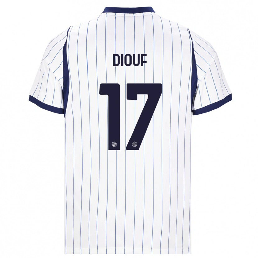 Danxen Homem Camisola Andy Diouf #17 Branco Azul Marinho Alternativa 2026/27 Camisa Brasil