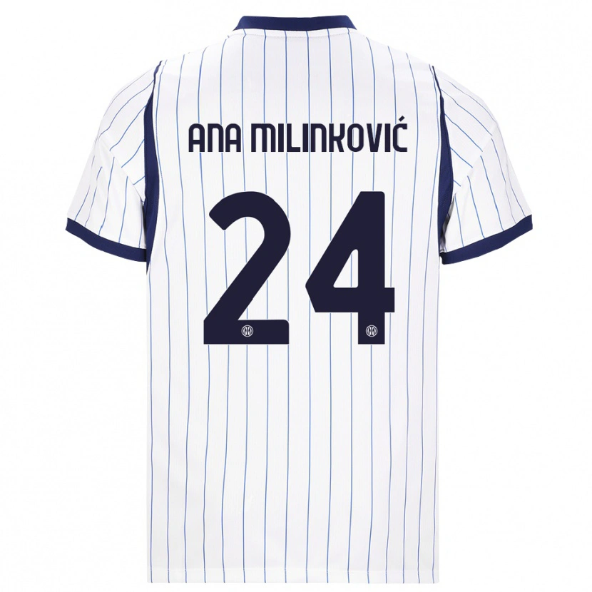 Danxen Homem Camisola Marija Ana Milinković #24 Branco Azul Marinho Alternativa 2026/27 Camisa Brasil