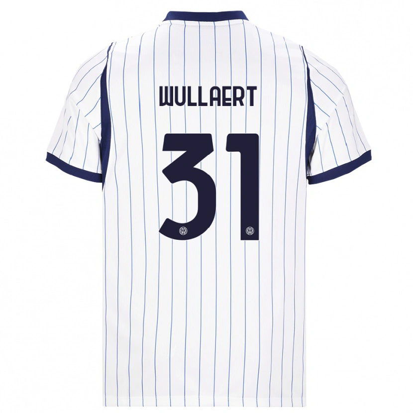Danxen Homem Camisola Tessa Wullaert #31 Branco Azul Marinho Alternativa 2026/27 Camisa Brasil