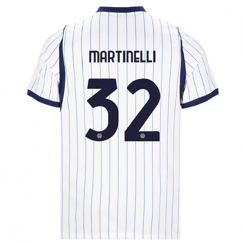 Danxen Homem Camisola Matilde Martinelli #32 Branco Azul Marinho Alternativa 2026/27 Camisa Brasil