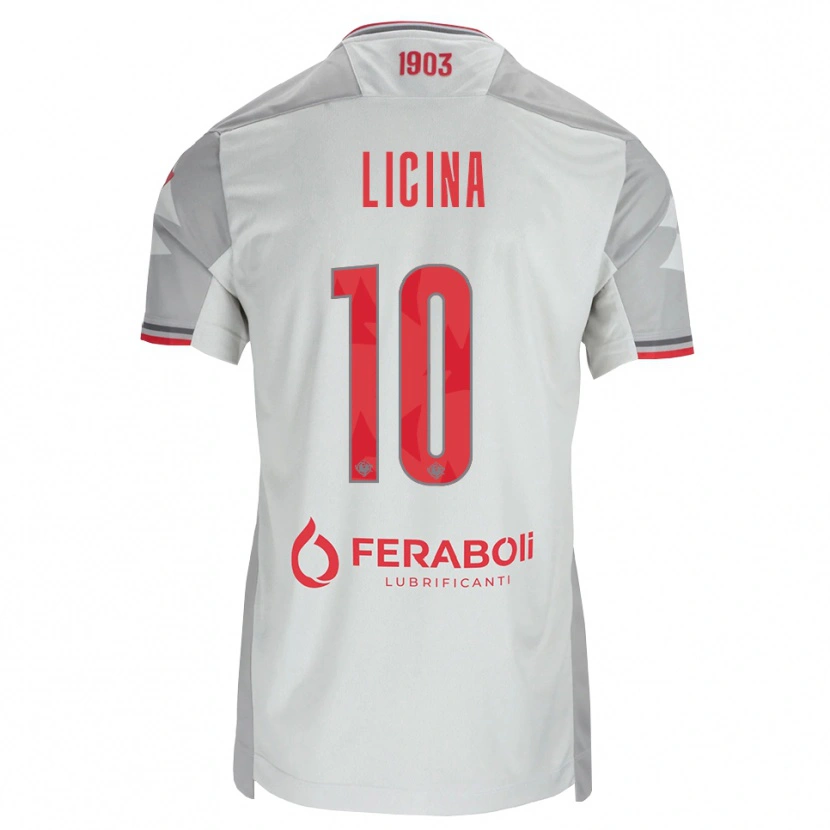 Danxen Homem Camisola Adin Licina #10 Cinza Branco Vermelho Alternativa 2026/27 Camisa Brasil
