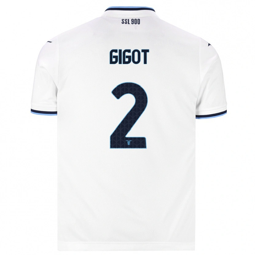 Danxen Homem Camisola Samuel Gigot #2 Branco Azul Marinho Alternativa 2026/27 Camisa Brasil
