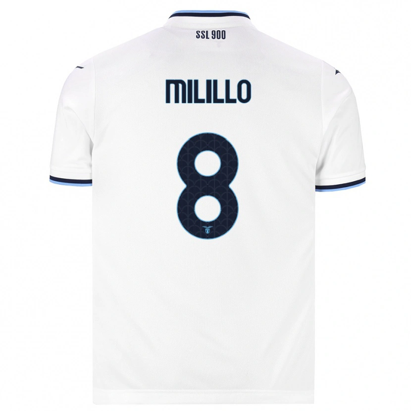 Danxen Homem Camisola Flavio Milillo #8 Branco Azul Marinho Alternativa 2026/27 Camisa Brasil