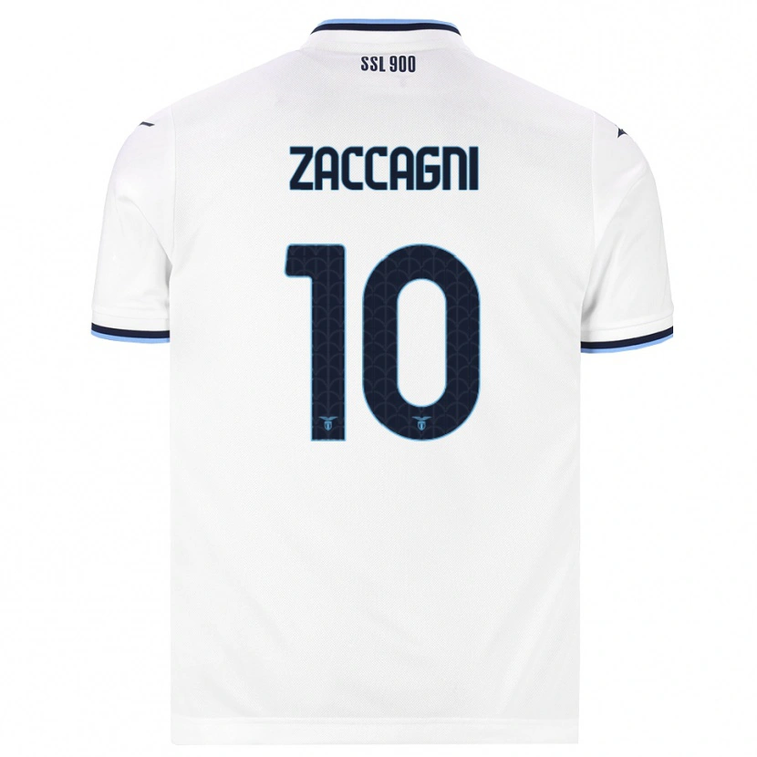 Danxen Homem Camisola Mattia Zaccagni #10 Branco Azul Marinho Alternativa 2026/27 Camisa Brasil