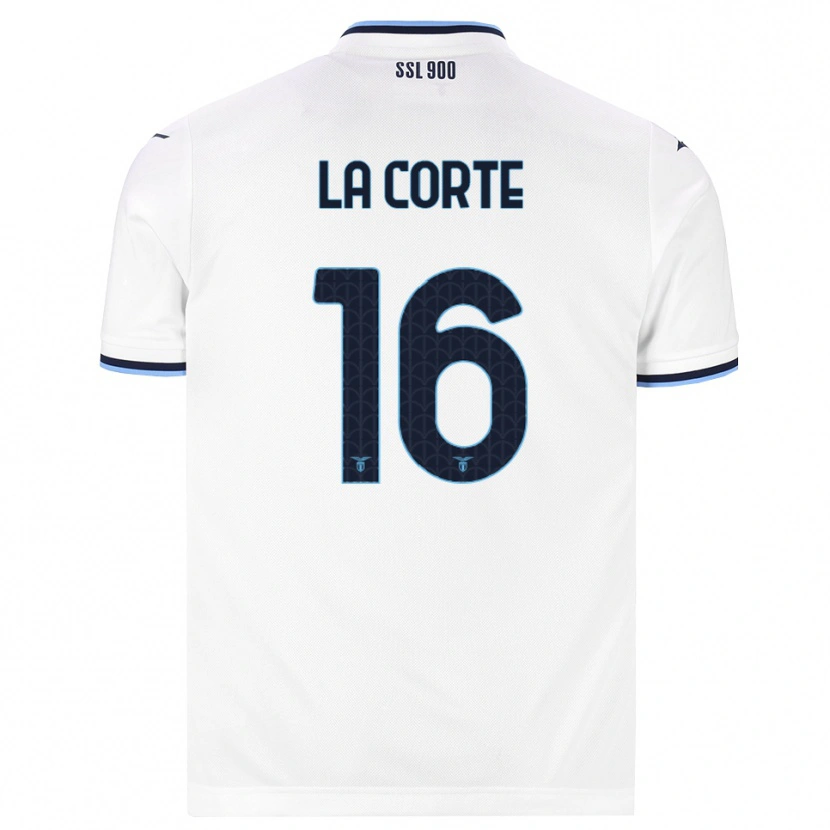 Danxen Homem Camisola Pietro La Corte #16 Branco Azul Marinho Alternativa 2026/27 Camisa Brasil