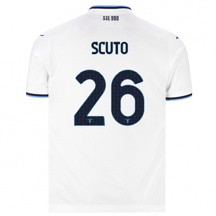 Danxen Homem Camisola Leonardo Scuto #26 Branco Azul Marinho Alternativa 2026/27 Camisa Brasil