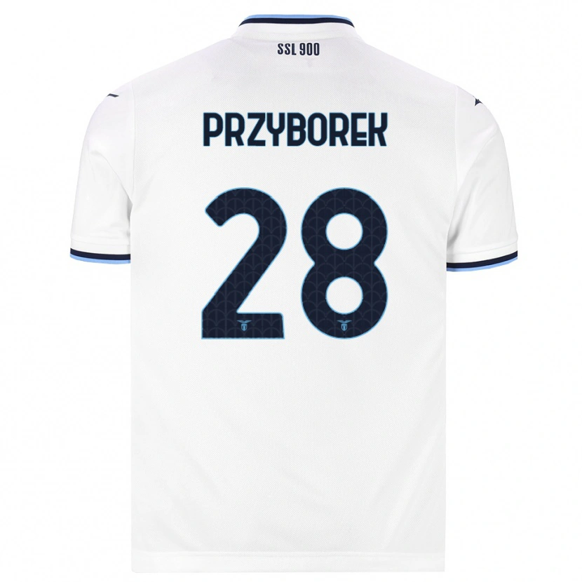 Danxen Homem Camisola Adrian Przyborek #28 Branco Azul Marinho Alternativa 2026/27 Camisa Brasil