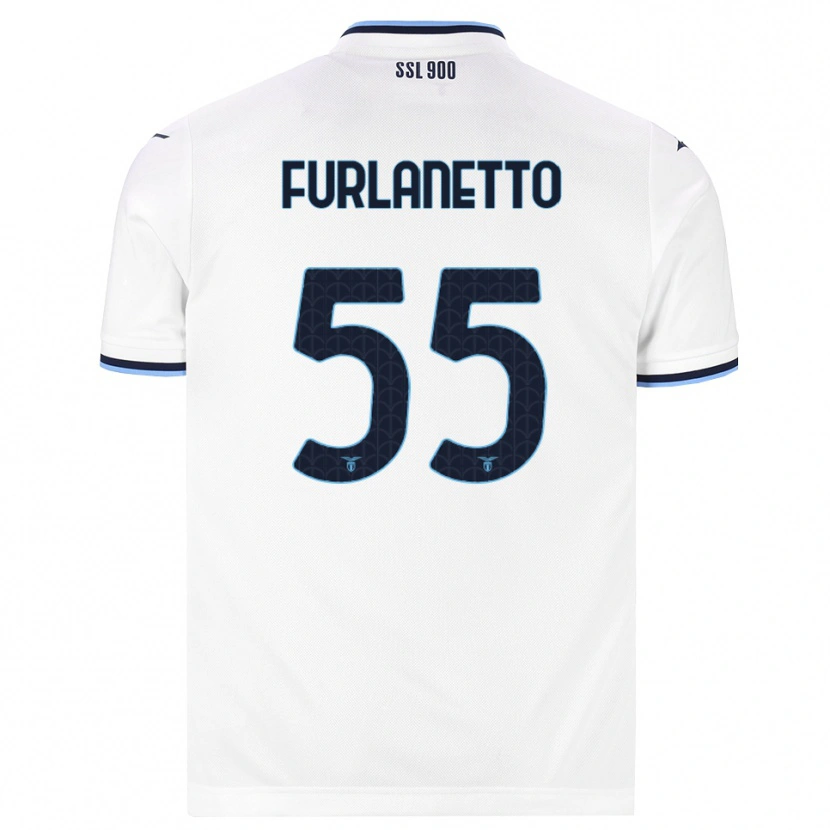 Danxen Homem Camisola Alessio Furlanetto #55 Branco Azul Marinho Alternativa 2026/27 Camisa Brasil