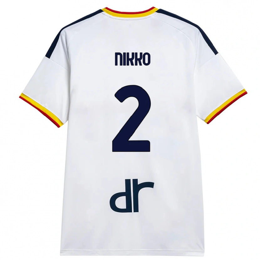 Danxen Homem Camisola Jimi Nikko #2 Branco Amarelo Vermelho Alternativa 2026/27 Camisa Brasil