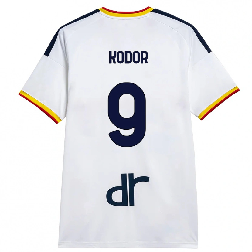 Danxen Homem Camisola Jason Kodor #9 Branco Amarelo Vermelho Alternativa 2026/27 Camisa Brasil