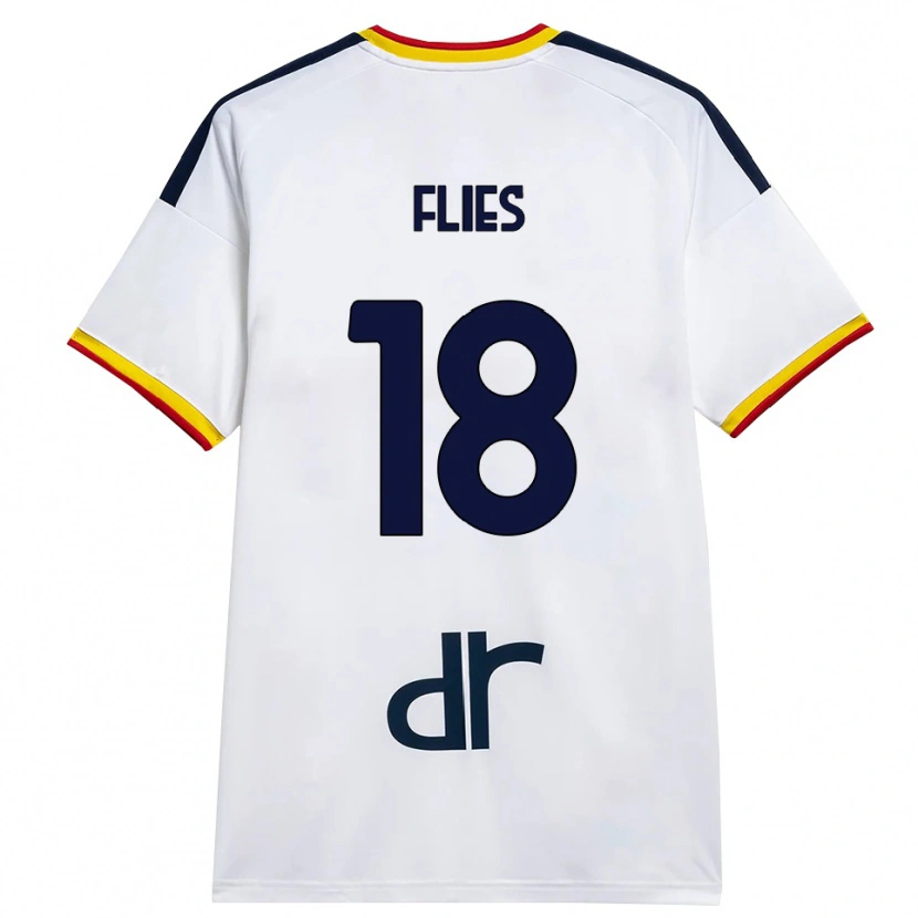 Danxen Homem Camisola Jarne Flies #18 Branco Amarelo Vermelho Alternativa 2026/27 Camisa Brasil