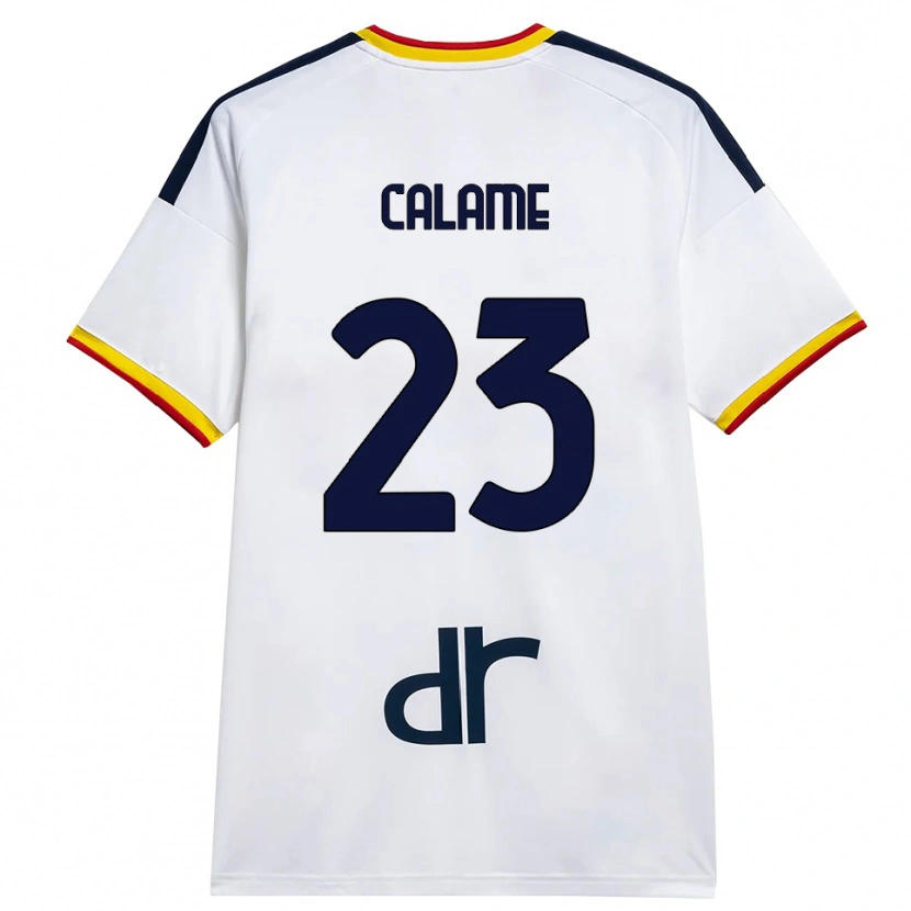 Danxen Homem Camisola Marouane Calame #23 Branco Amarelo Vermelho Alternativa 2026/27 Camisa Brasil